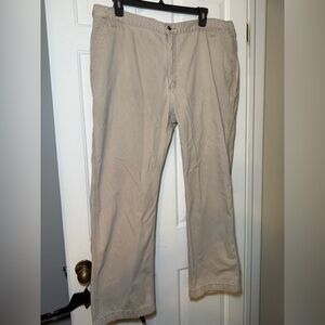 Carhartt Men’s Tan Relaxed Fit Pants 42X30 5 Pocket Belt Loops Chino Well Made